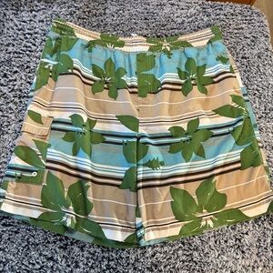 Islander Tropical Floral Swim Trunks, Size XL